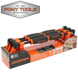 AC190101#1.jpg. JORGENSEN 6" 150MM M/DUTY 6 PACK STEEL BAR CLAMP