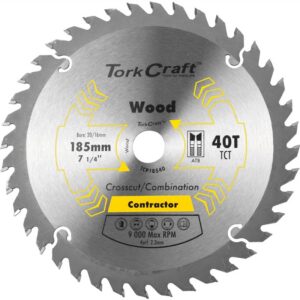 tcp18540 - PTR. TORK CRAFT Sawblade 185 X 20 X Z40 - 2.3mm Kerf - Wood