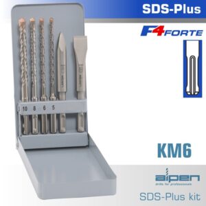 ALP KM6#1.jpg. SDS PLUS MIXED SET SDS 5 6 8 10MM X 160-CHISEL-FLAT 20 X 140-POINT 140