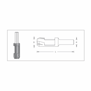 DIM2034037#1.png. BETOP Countersink, Plug Maker, 16.0mm Cutter - 10.0mm Shank