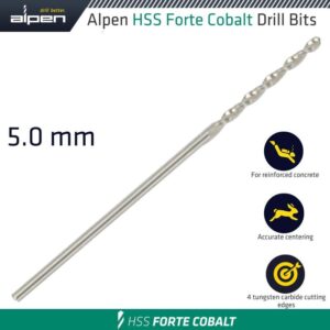 ALP18305#1.jpg. HSS FORTE COBALT DRILL BIT 5MM
