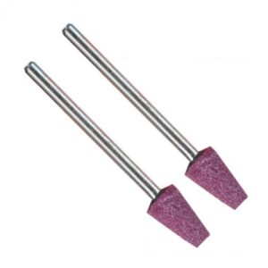 VERM2115#1.jpg. MINI Ruby Grinding Cone 08 x 12mm - Shank = 3.00mm QTY 2