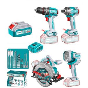 00016848 - PTR. TOTAL | TOOLS Combo Kit 4 Pc, 96Nm Drill, 285Nm I/Driver, 185mm C/Saw, 2000Lm Lamp