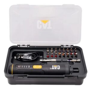 CATDX1110S #1 - PTR. Screwdriver, Cordless, 4.0V - CAT - SET, - DX2010 + 30Pc Accessories
