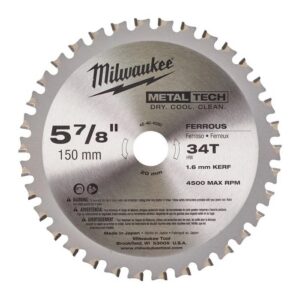 48404070 #1. MILWAUKEE | Circular Saw Blade For Metal 150 x 20 x 34T