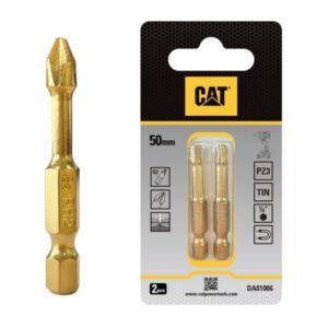 CATDA01006 - PTR. Pozi, Screwdriver Bit, 03-50mm, IMPACT PROOF Pack of 2(CAT)