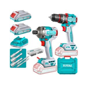 TCKLI20277 - PTR. TOTAL | TOOLS Combo Kit 2 Pc, Impact Driver 1/4" & Impact Drill, 20V