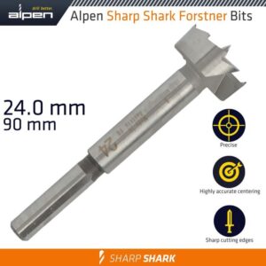 ALP239024#1.jpg. FORSTNER DRILL BIT SHARP SHARK 24MM