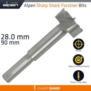 ALP239028#1.jpg. FORSTNER DRILL BIT SHARP SHARK 28MM