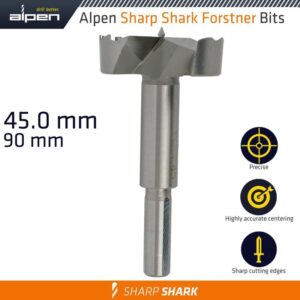 ALP239045#1.jpg. FORSTNER DRILL BIT SHARP SHARK 45MM