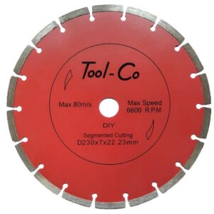 MACHS230EC#1.jpg. Diamond Blade 230mm Seg TOOL-CO (RED) Econo
